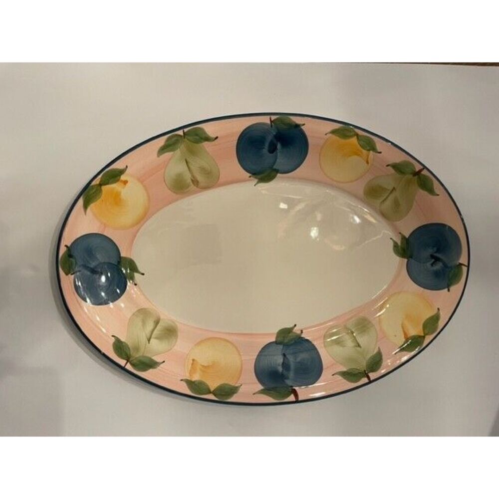 Large 19.75" A. Santos 172-SO Hand Painted Fruit‎ Design Platter- Portugal